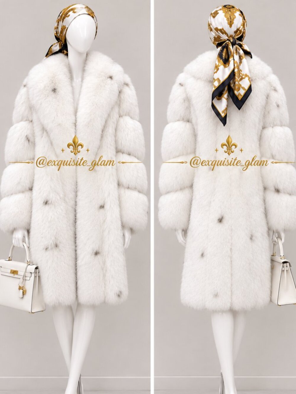 Luxurious Jacket Coat Genuine Real Fur Runway Stylish Glamour Stroller Vest Cape